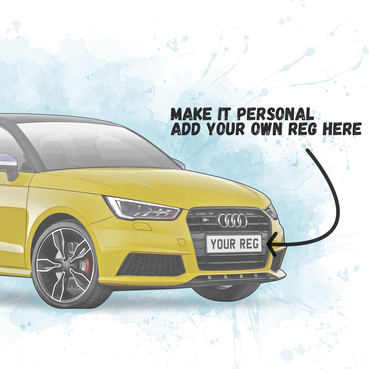 Personalised Audi S1 Art Print