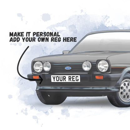 Personalised Ford Fiesta XR2 Art Print