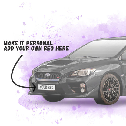 Personalised Subaru WRX STI Art Print