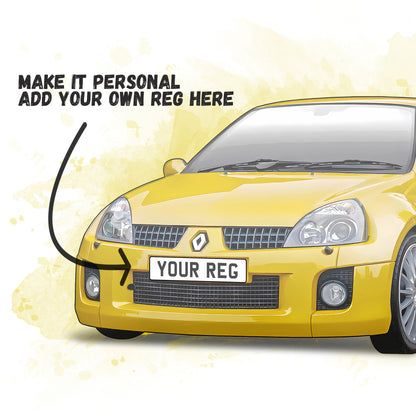 Personalised Renault Clio V6 Art Print