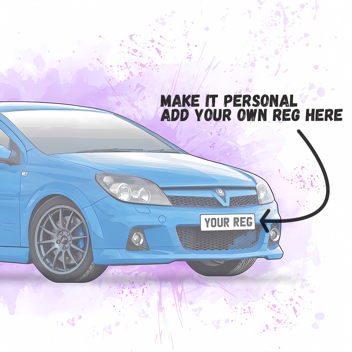 Personalised Vauxhall Astra H Art Print