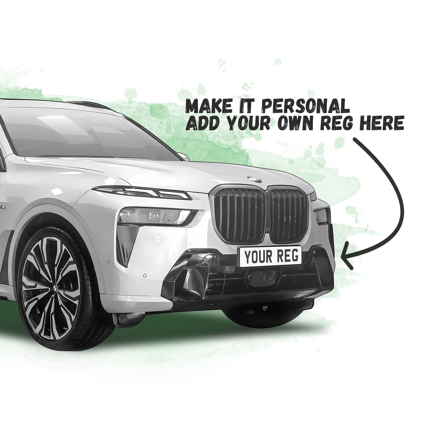 Personalised BMW X7 Art Print