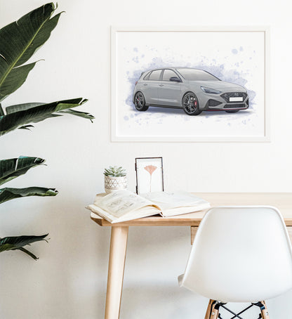 Personalised Hyundai i30n Art Print