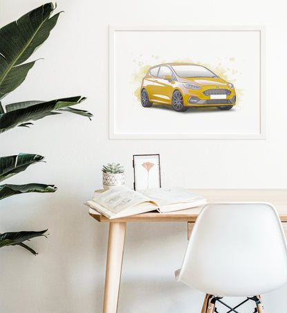 Personalised Ford Fiesta MK8 Art Print