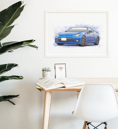 Personalised Subaru BRZ Art Print