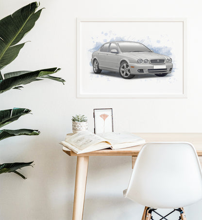 Personalised Jaguar X Type Art Print