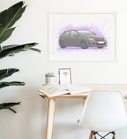 Personalised Vauxhall Astra H Art Print