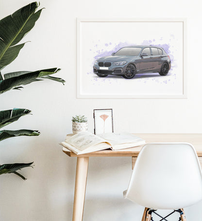 Personalised BMW 1 Series F20 Art Print