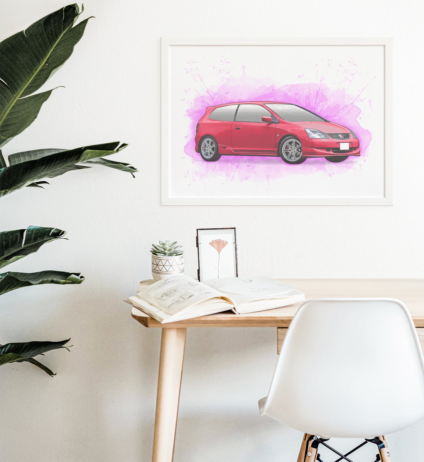 Personalised Honda Civic Type R EP3 Art Print