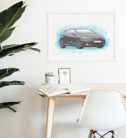 Personalised Vauxhall Astra J Art Print