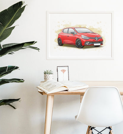 Personalised Renault Clio RS Art Print