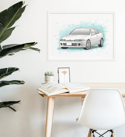 Personalised Honda Integra DC4 Art Print