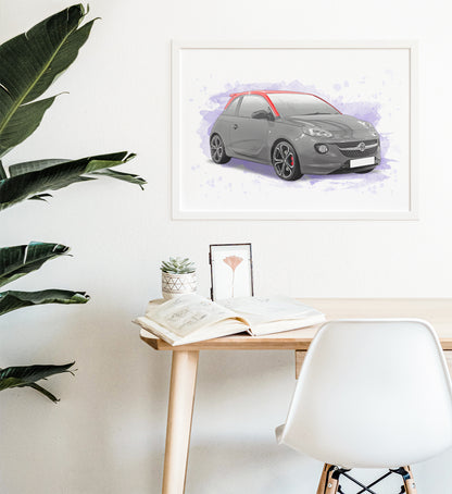 Personalised Vauxhall Adam Art Print