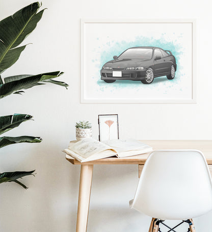 Personalised Honda Integra DC4 Art Print