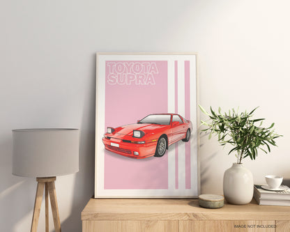 Personalised Toyota Supra MK3 Art Print