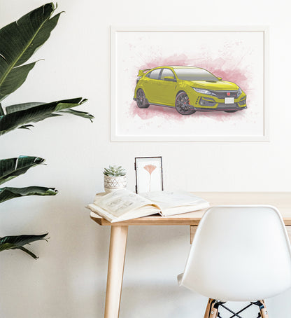 Personalised Honda Civic Type R FK8 Art Print