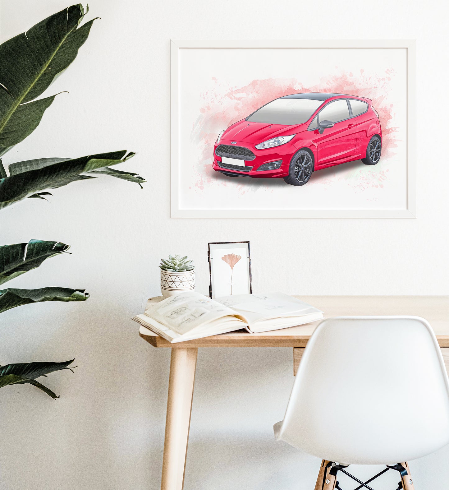 Personalised Ford Fiesta Red Edition Art Print