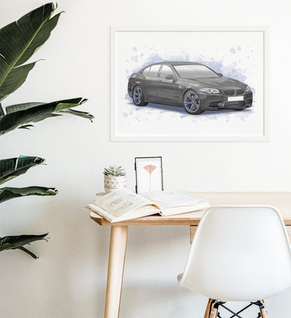 Personalised BMW M5 F10 Art Print