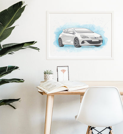 Personalised Vauxhall Astra J Art Print