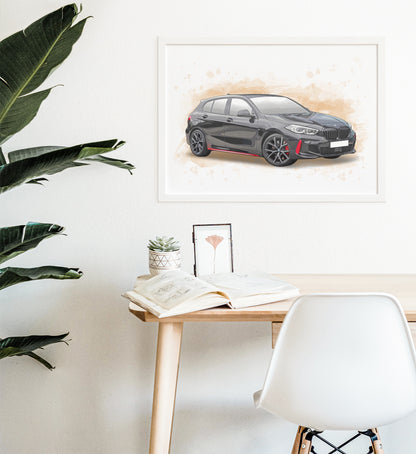 Personalised BMW 1 Series F40 Art Print