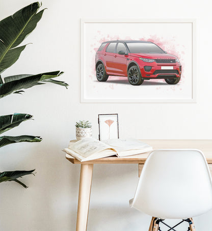 Personalised Land Rover Discovery Sport Art Print