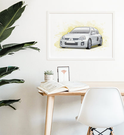 Personalised Renault Clio V6 Art Print