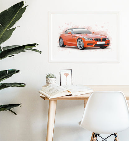 Personalised BMW Z4 Art Print