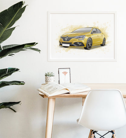 Personalised Renault Megane RS Art Print