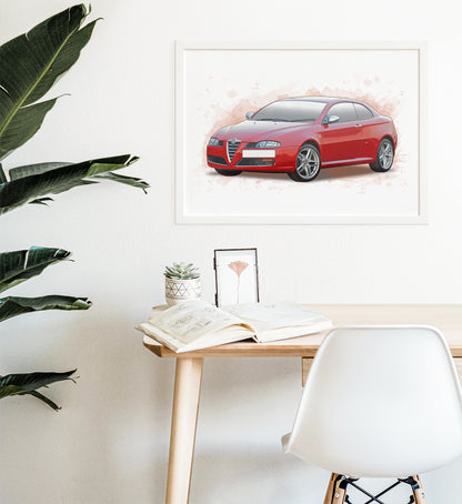 Personalised Alfa Romeo GT Art Print