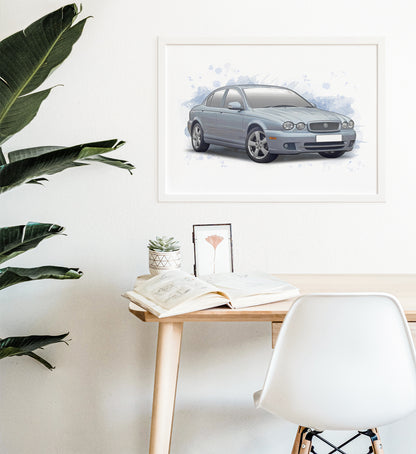 Personalised Jaguar X Type Art Print