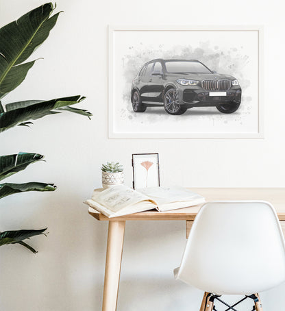 Personalised BMW X5 Art Print