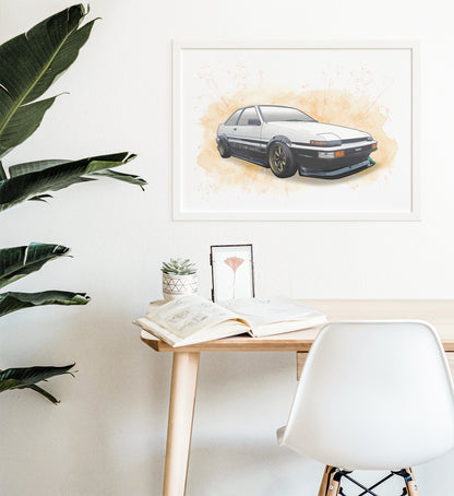 Personalised Toyota AE86 Art Print