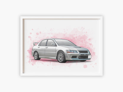 Personalised Mitsubishi Evo 7 Art Print