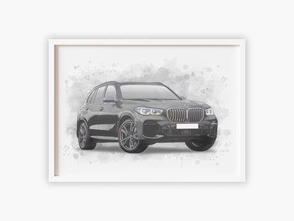 Personalised BMW X5 Art Print