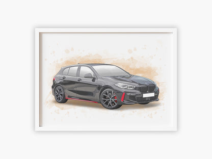 Personalised BMW 1 Series F40 Art Print