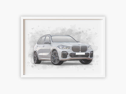 Personalised BMW X5 Art Print