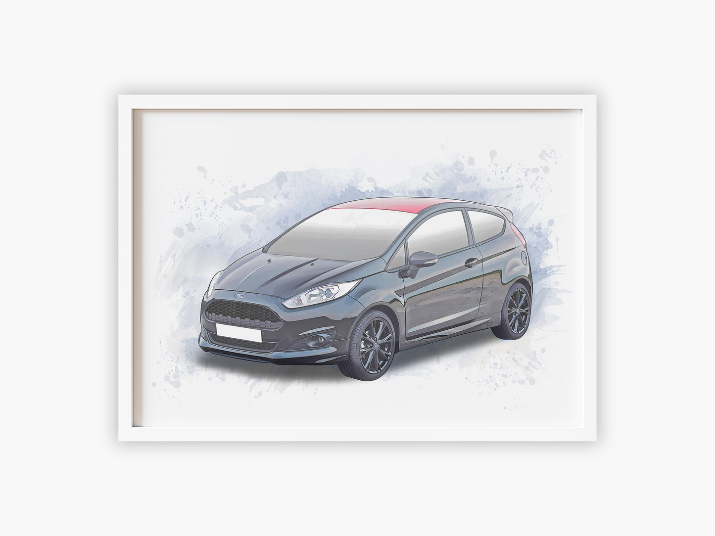 Personalised Ford Fiesta Black Edition Art Print