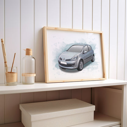 Personalised Renault Clio MK3 Art Print