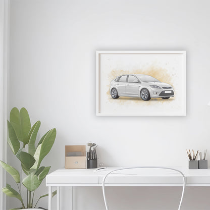 Personalised Ford Focus ST MK2 Art Print