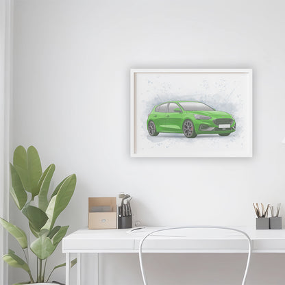 Personalised Ford Focus ST MK4 Art Print