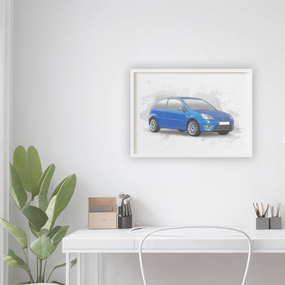 Personalised Ford Fiesta MK6 Art Print