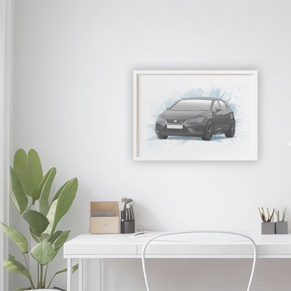 Personalised Seat Leon Cupra Art Print