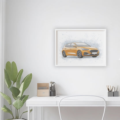 Personalised Ford Focus ST MK4 Art Print