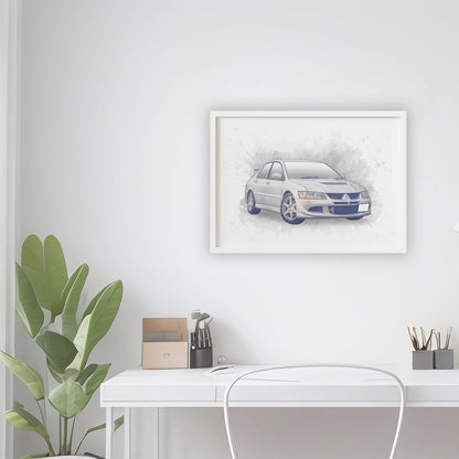 Personalised Mitsubishi Evo 8 Art Print