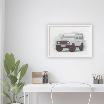 Personalised Land Rover Defender Art Print