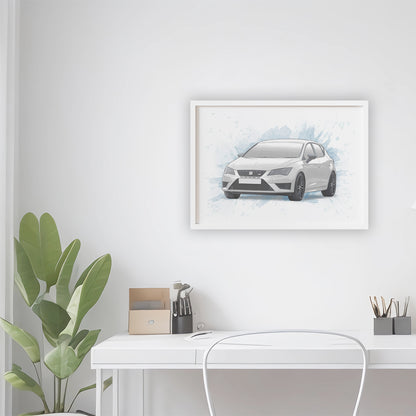 Personalised Seat Leon Cupra Art Print