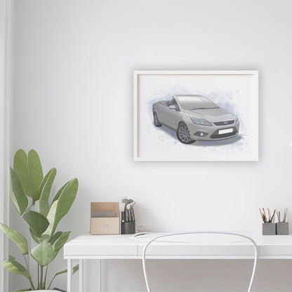 Personalised Ford Focus CC Art Print