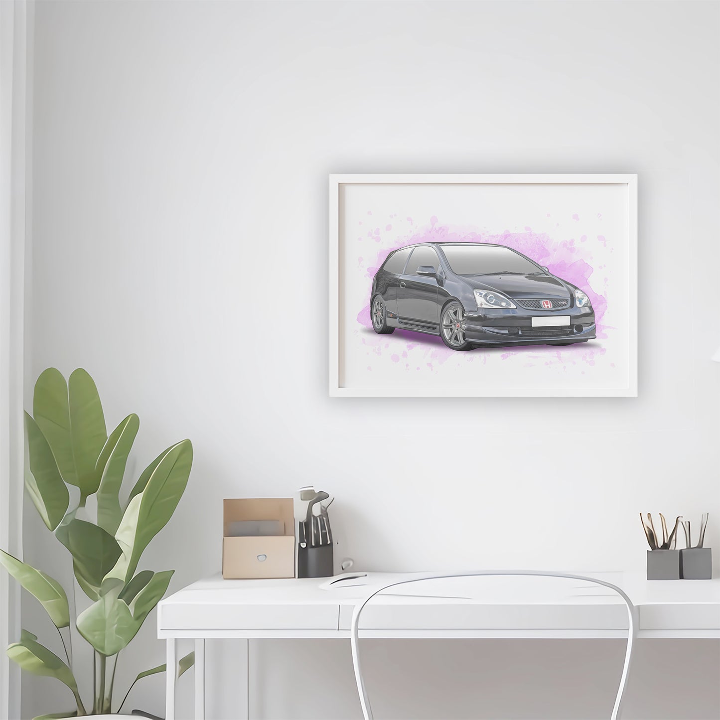 Personalised Honda Civic Type R EP3 Art Print