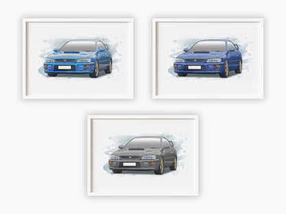 Personalised Subaru Impreza MK1 Art Print