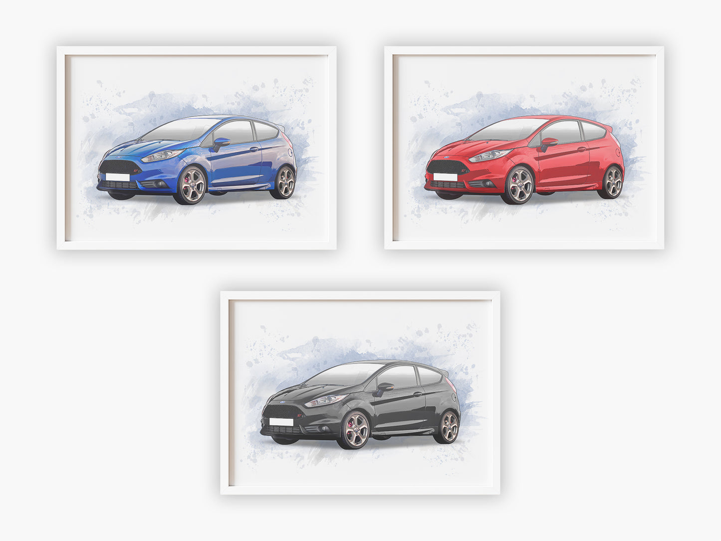 Personalised Ford Fiesta ST MK7 Art Print